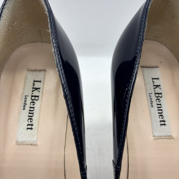 LK Bennett London Patent Leather Pumps Heels EU 37 US 6.5/7 - Picture 8 of 12